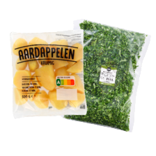 Noordertrots boerenkool zak à 300 gram of kruimige aardappel zak à 500 gram